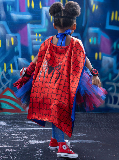 Girls Halloween Costume | Spider-Girl Inspired Tutu Dress | Mia Belle Girls