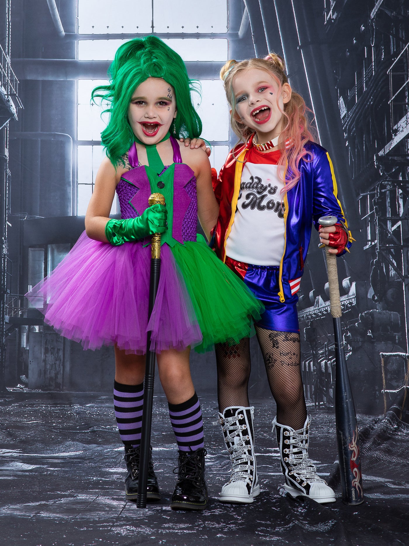 Girls The Joker Inspired Tutu Dress Costume
