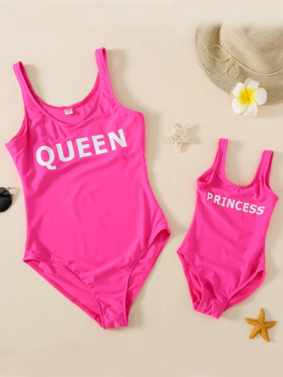 Family Swimsuits | Royalty Text Swimsuits & Trunks | Mia Belle Girls