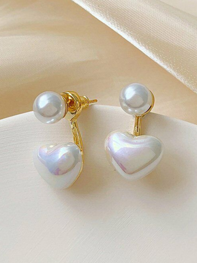 Mia Belle Girls Pearl Heart Earrings | Girls Accessories