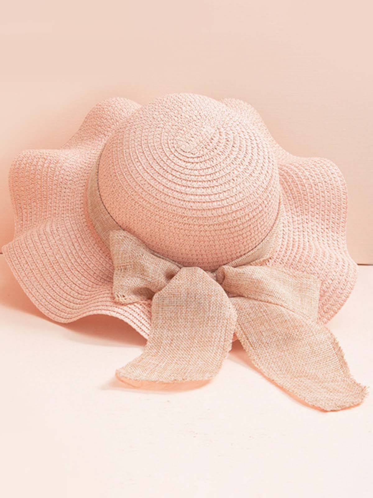 Sweetest Candy Pink Bow Straw Hat