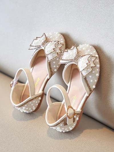 Mia Belle Girls Pearly Ankle Strap Shoes | Shoes By Liv & Mia