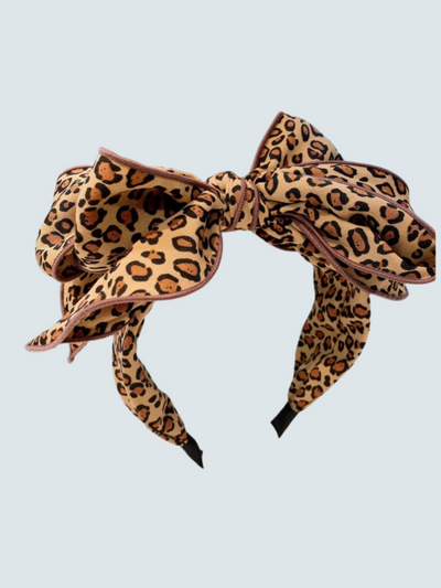 Girls Animal Printed Bow Headband