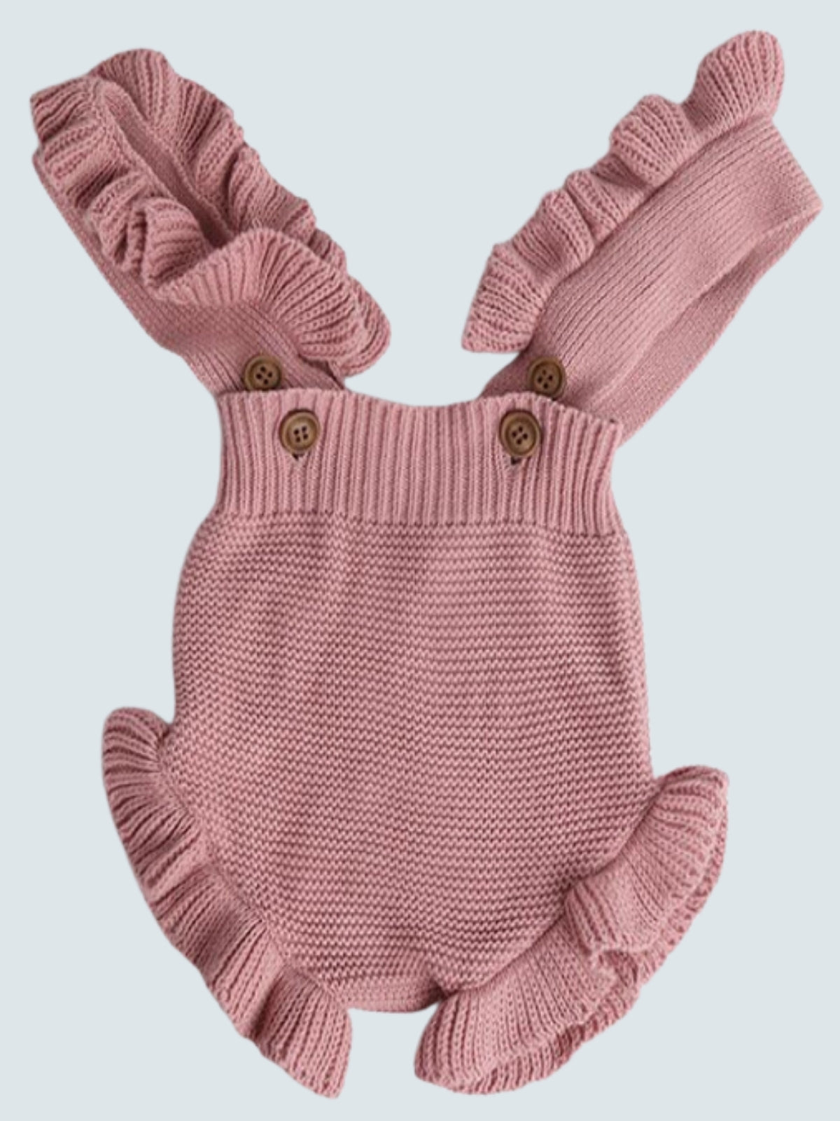 Baby Knice Knit Overall Style Romper Onesie