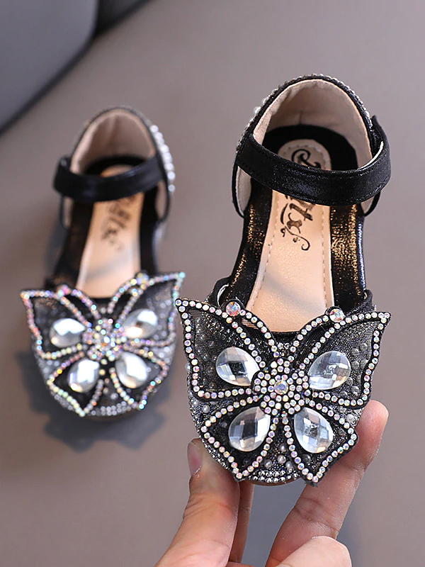 Girls Butterfly Glitter Flats By Liv and Mia – Mia Belle Girls