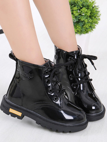 Little Girls Black Patent Boots | Mia Belle Girls Shoes & Accessories
