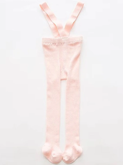 Baby High Waist Overall-Style Leggings Pink