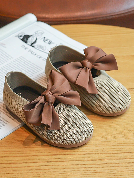 Girls Non-Slip Bow Knot Flats By Liv and Mia - Mia Belle Girls