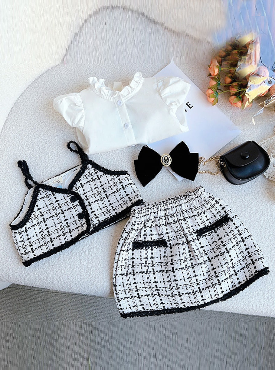 Layered In Style 3-Piece Tweed Set