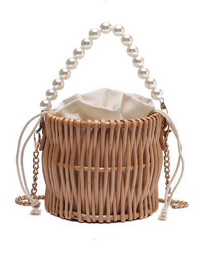 Women's Trendy Woven Bohemian Chic Bucket Bag