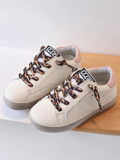 Back To School Shoes | Leopard Laces Sneakers | Mia Belle Girls