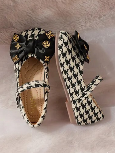 Mia Belle Girls Houndstooth Mary Jane Shoes | Shoes By Liv & Mia