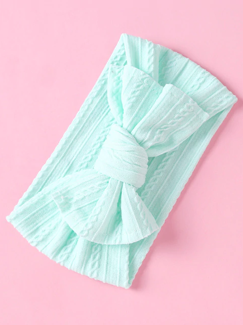 Baby bow headband mint