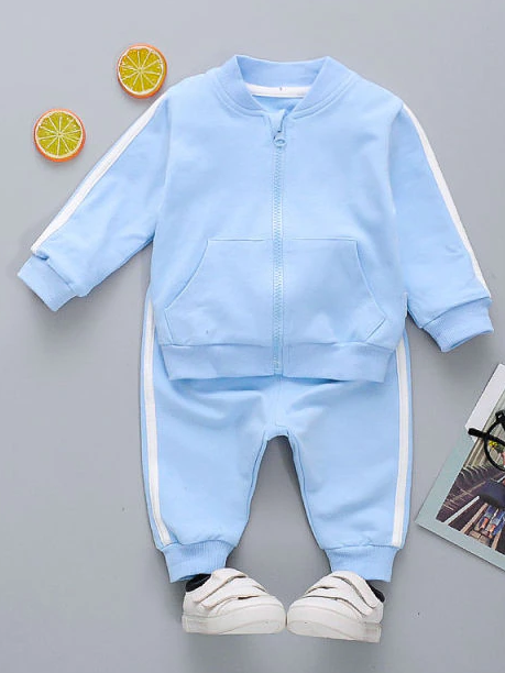 Baby Active Angel Cozy Sweat Suit Set Light Blue