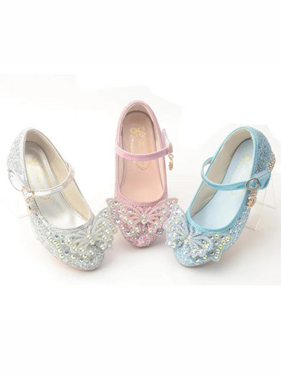 Mia Belle Girls Butterfly Bow Mary Jane Shoes | Shoes By Liv & Mia