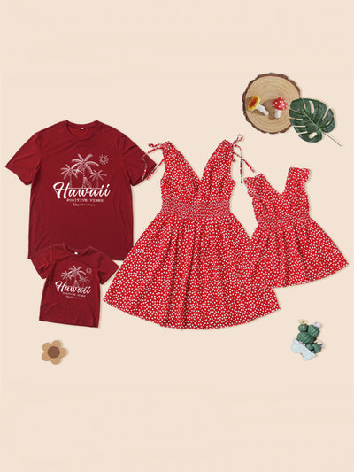 Family Outfits | Polka Dot Dresses & Hawaii Tees | Mia Belle Girls