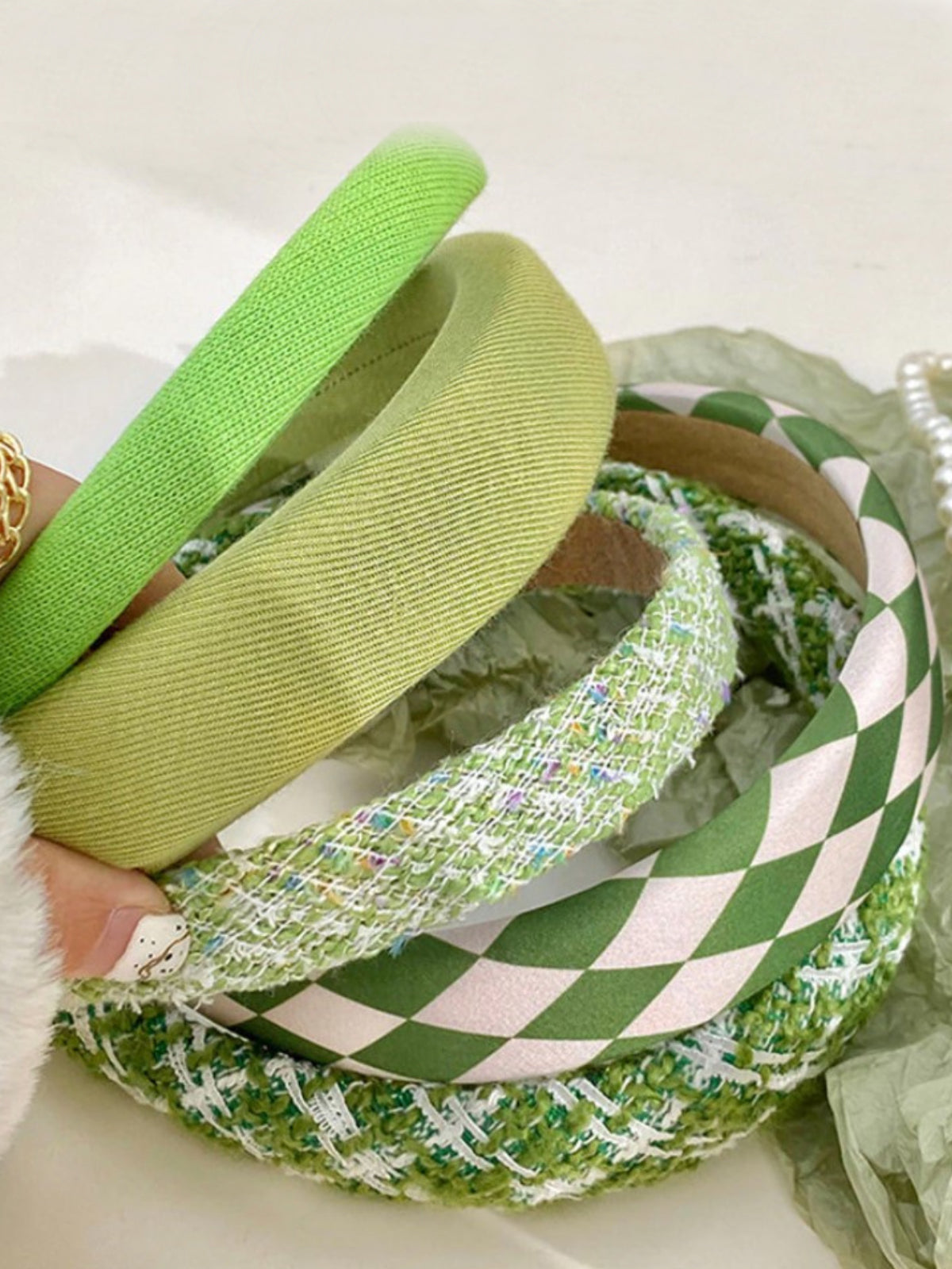 Mia Belle Girls Green Padded Headband | Girls Accessories