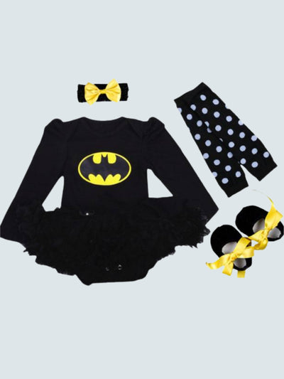 Baby Batman Onesie with Matching Socks, Headband, and Shoes