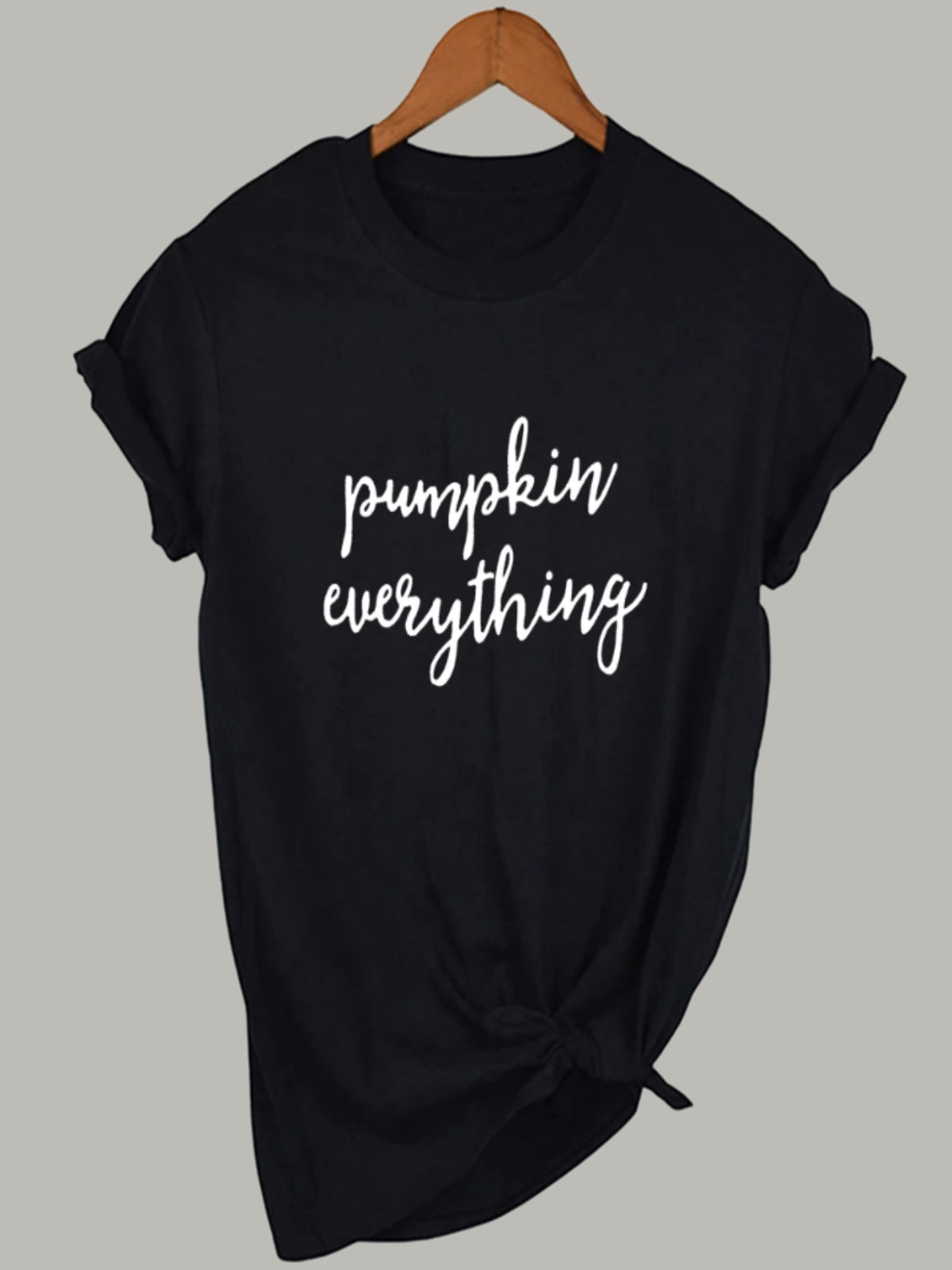 Women's Short-Sleeved 'Pumpkin Everything" Top - Mia Belle Girls- black