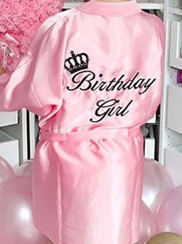 Girls Birthday Girl" Satin Robe