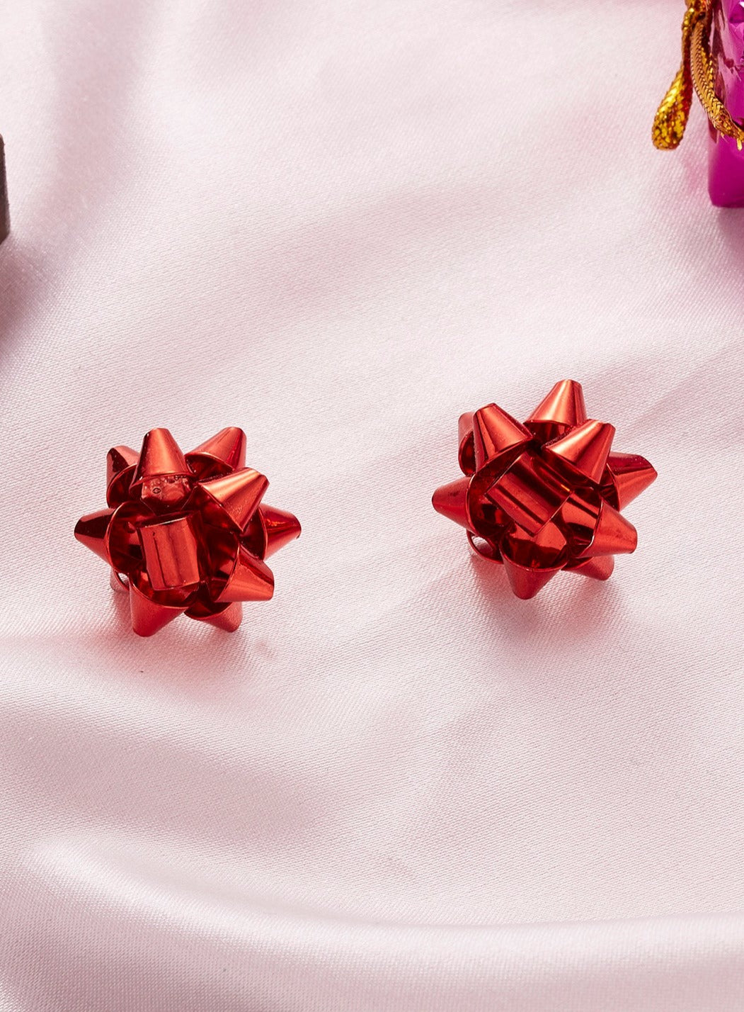 Kids Christmas Jewelry | Girls Present Topper Shimmer Stud Earrings
