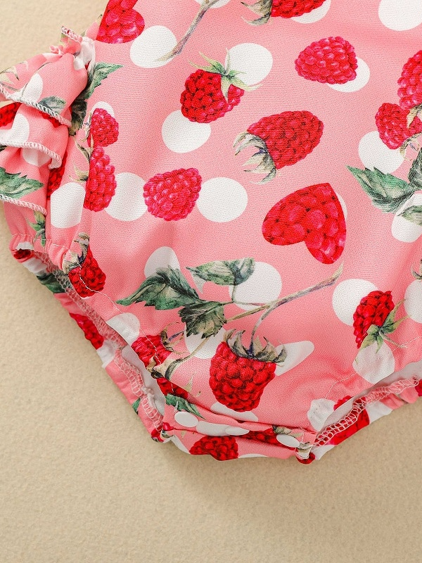 Mia Belle Baby Strawberry Ruffle Bum Onesie – Mia Belle Girls