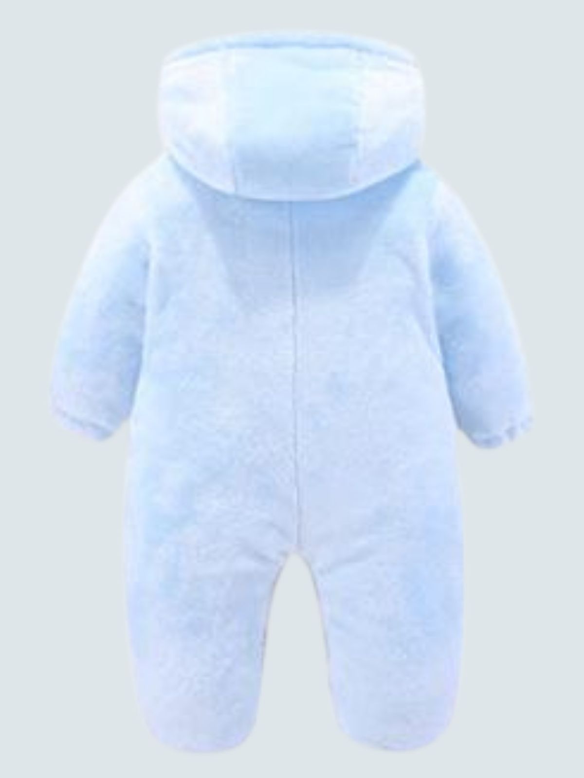 Baby Bear Necessities Hooded Fleece Footie Pajamas - Light Blue