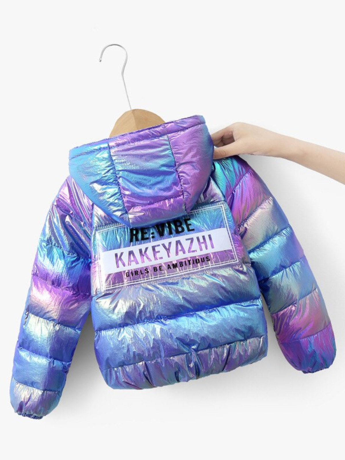 Winter's Sparkle Iridescent Puffer Jacket – Mia Belle Girls