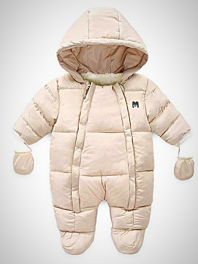 Baby Cutest Snowsuit Hooded Puff Coat Onesie - Mia Belle Girls