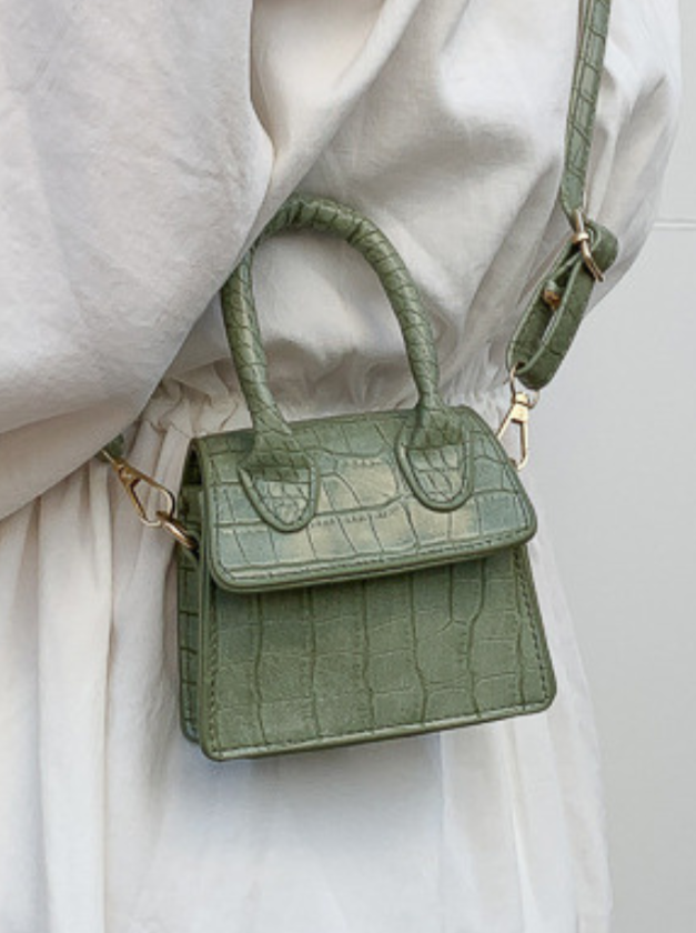 Mia Belle Girls Croc-Embossed Mini Bag | Girls Clothing Accessories