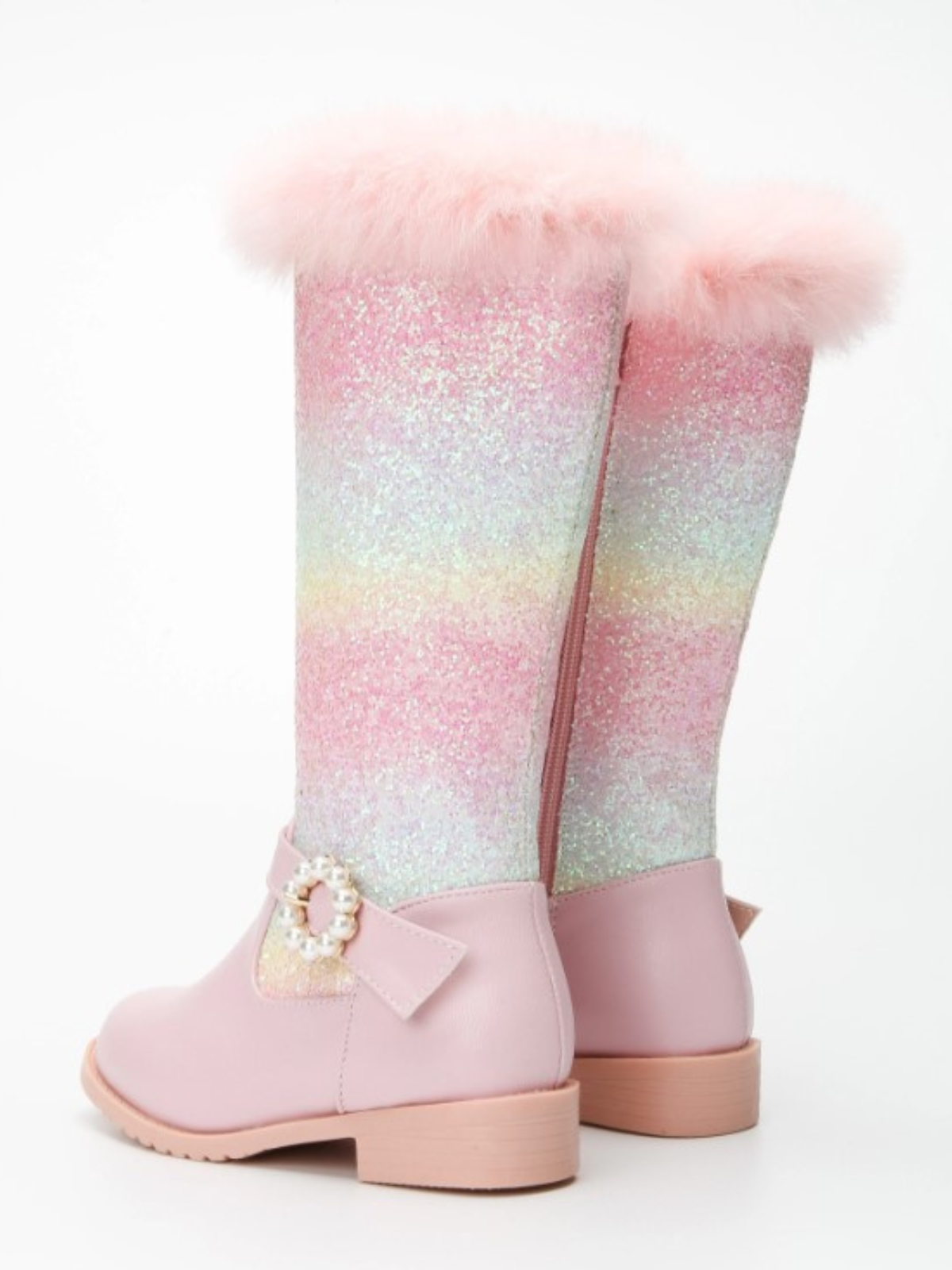 Mia Belle Girls Glitter Rainbow Boots | Shoes By Liv & Mia