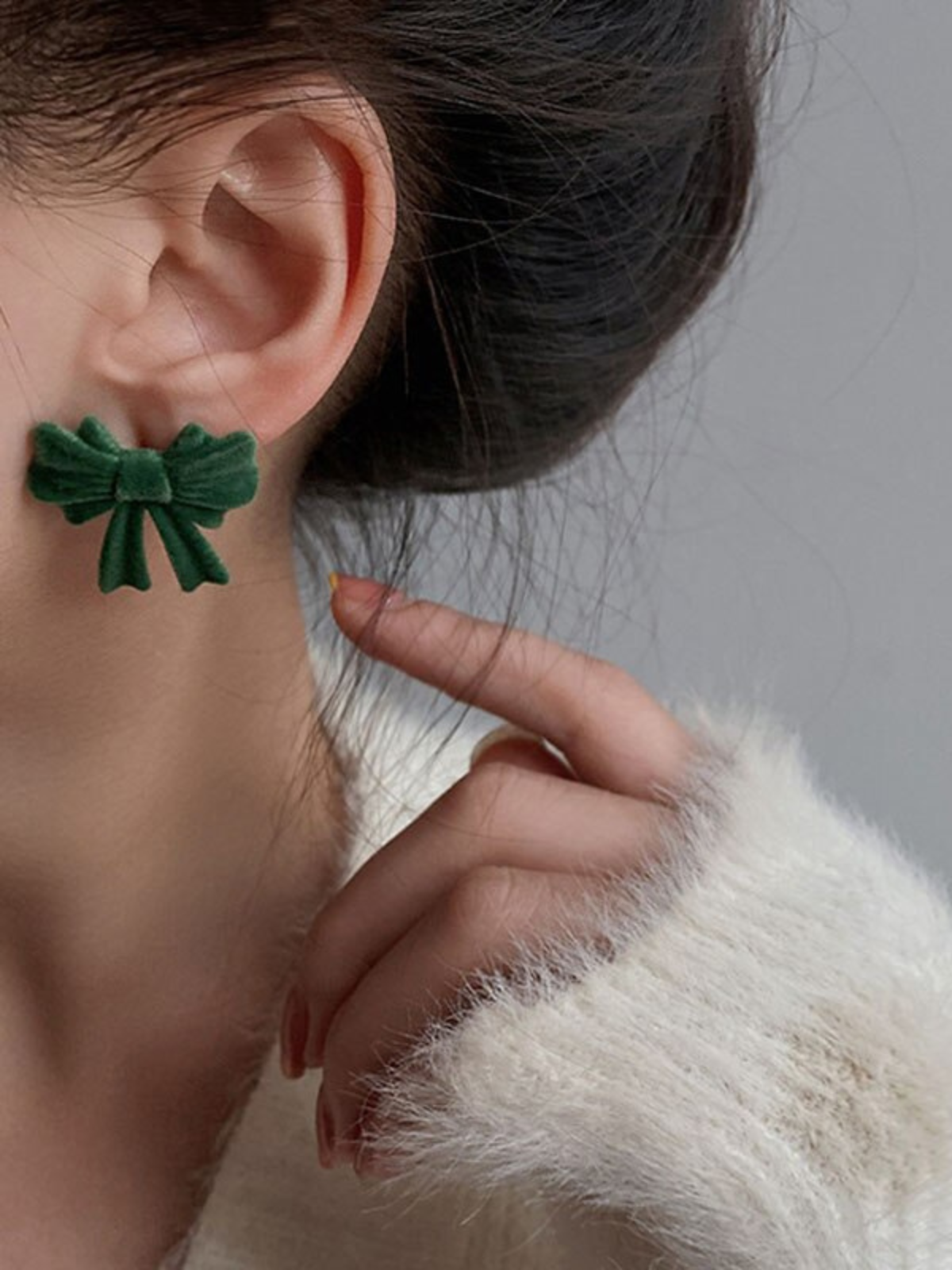 Mia Belle Girls Bow Velvet Earrings | Girls Accessories