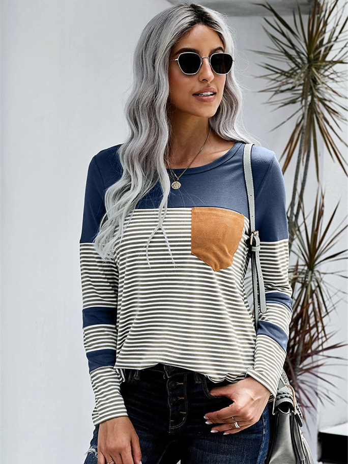 Girls Zebra Stripes and Color Block Top