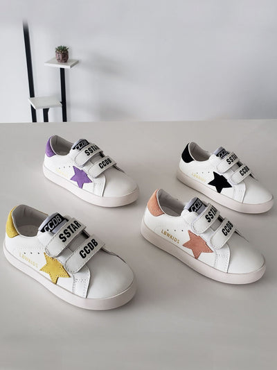 Back To School Shoes | Velcro Strap Casual Sneakers | Mia Belle Girls
