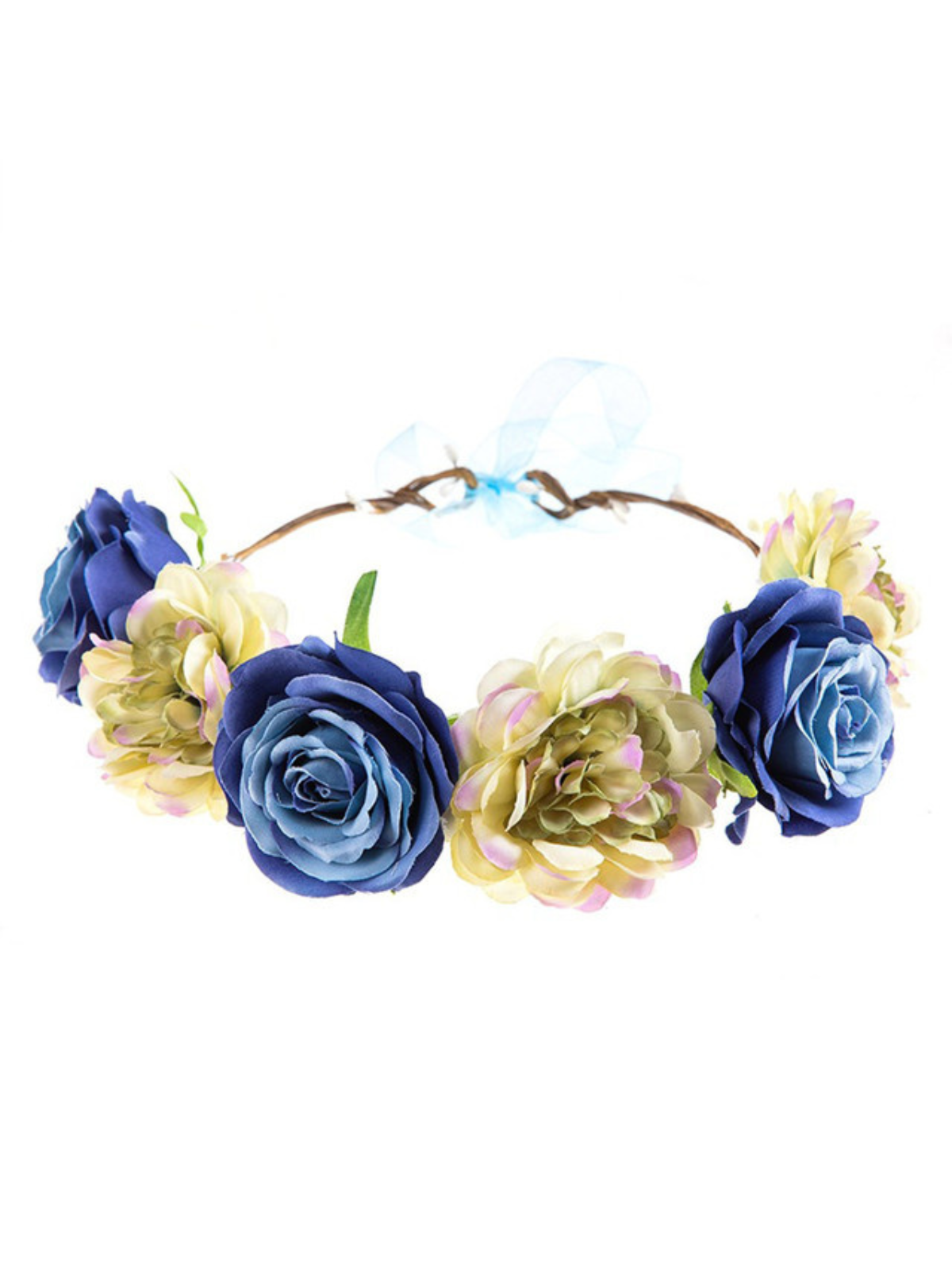 Her Crowning Glory Blue Flower Crown