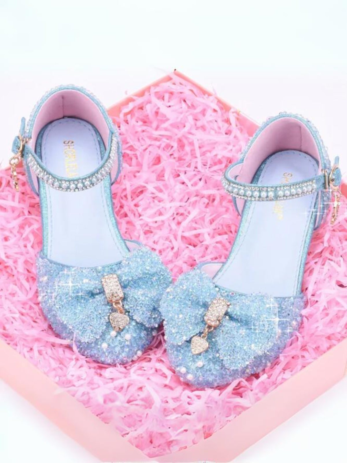 Mia Belle Girls Sparkling Ankle Strap Shoes | Shoes By Liv & Mia