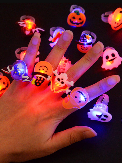 Mia Belle Girls | LED Halloween Rings | Halloween Accessories