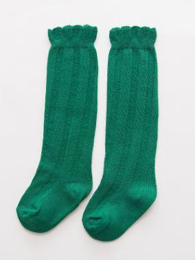 Cool Toes Scallop Trim Knee-High Socks