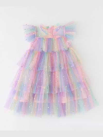 Make It Magical Rainbow Tiered Dress