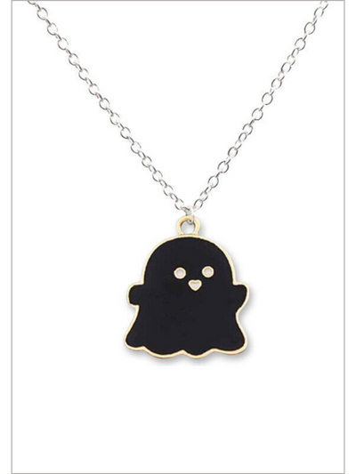 Mia Belle Girls | Ghost Pendant Necklace | Halloween Accessories