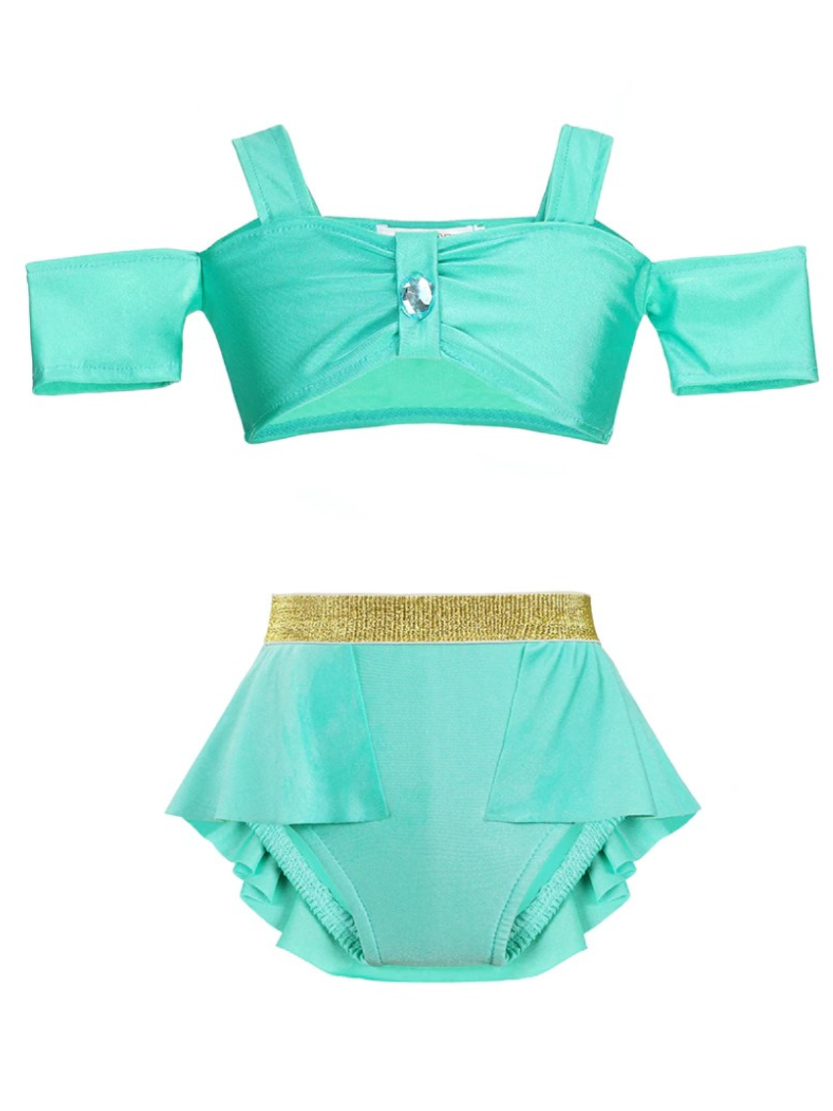 Little Girls Swimwear | Arabian Princess Green Two-Piece Swimsuit