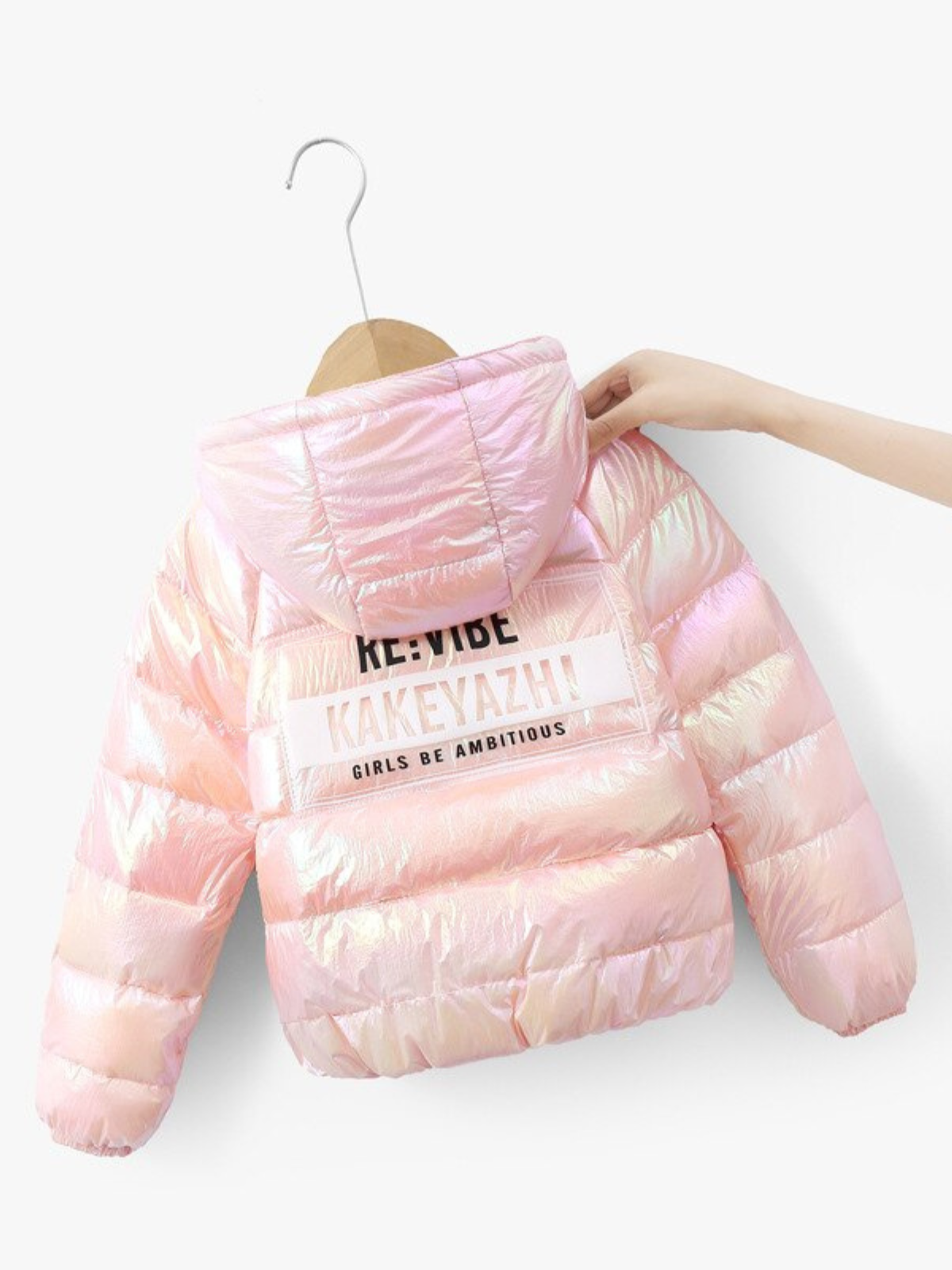 Winter's Sparkle Iridescent Puffer Jacket