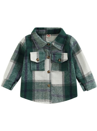 Toddler Outerwear & Jackets | Little Girls Cute Flannel Shirt Jacket ...