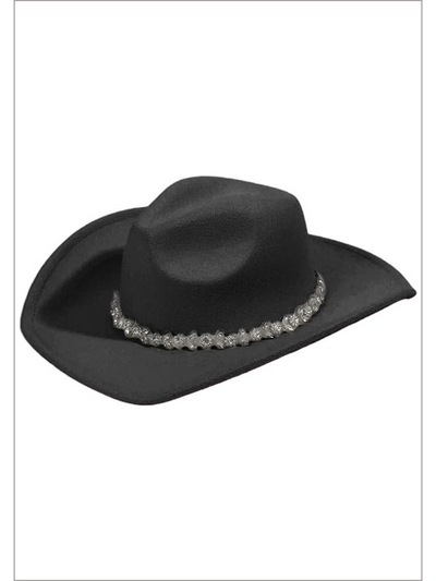 Mia Belle Women's Rhinestone Brim Cowgirl Hat | Accessories