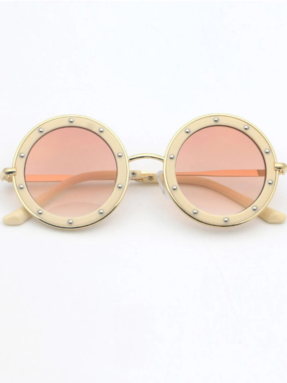 Girls Retro Crystal Studded Sunglasses
