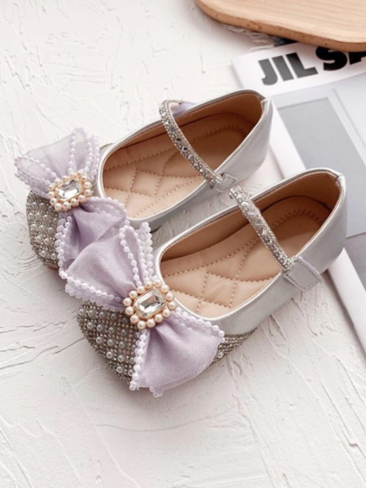 Princess Pearl Bow Mary Jane Shoes By Liv and Mia