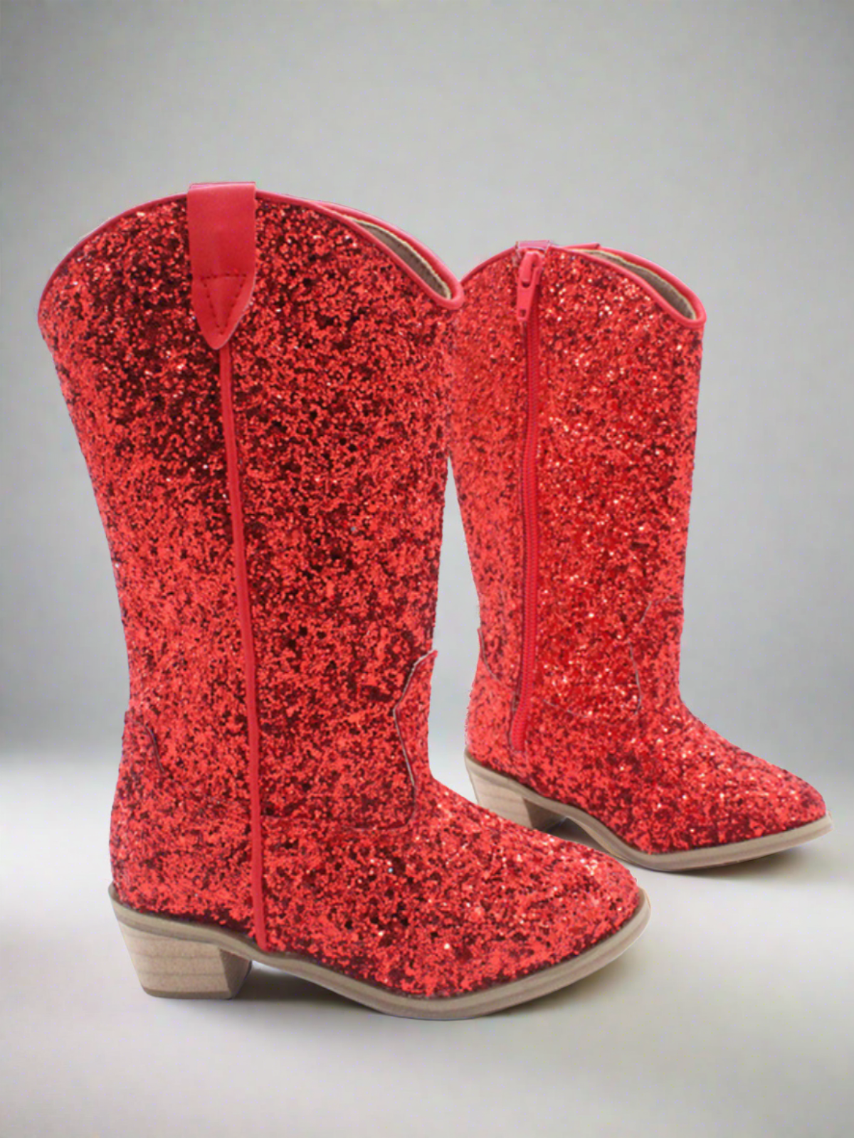 Kids Shoes By Liv & Mia | Girls Glittery Knee High Cowboy Boots 