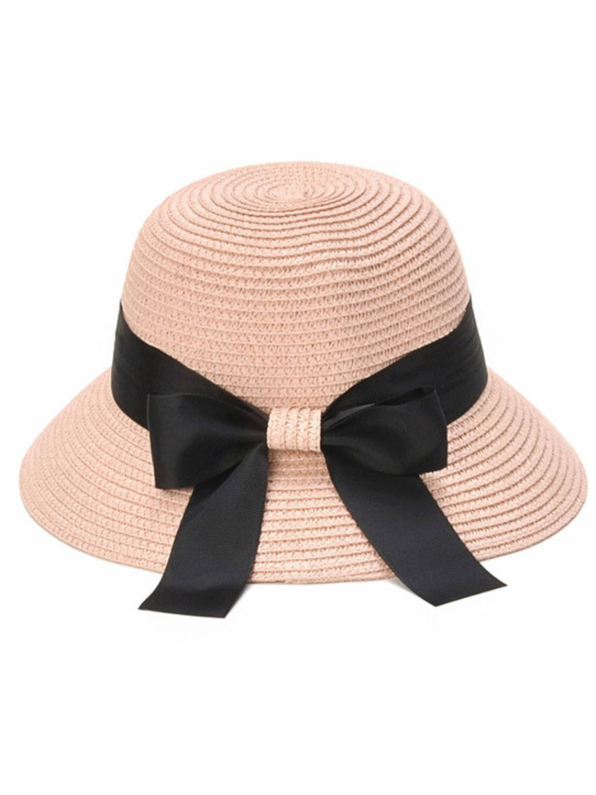 Mommy and Me Twin Style Ribbon Pink Sun Hat