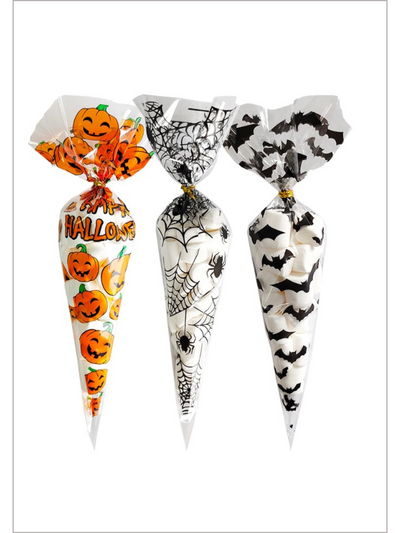 Mia Belle Girls | Halloween Candy Cone Bags | Halloween Accessories