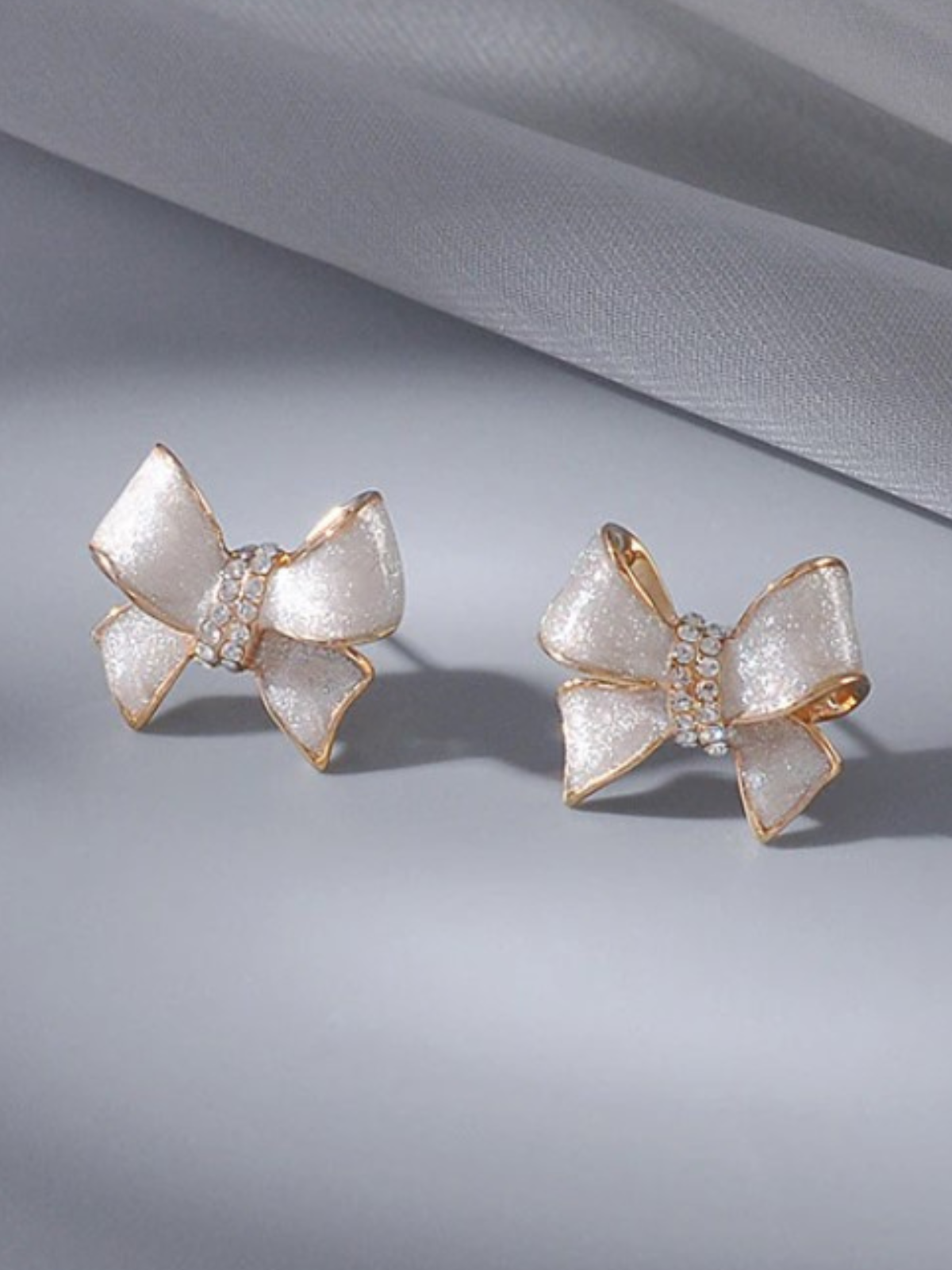 Mia Belle Girls Sparkly Bowknot Earrings | Girls Accessories